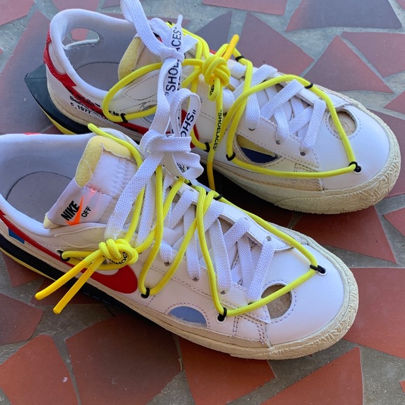 Nike White Sneakers with Red and Yellow Highlights - Picture 9 of 9